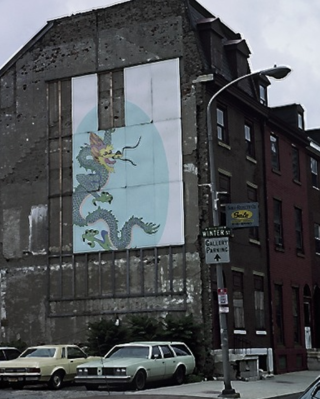 Dragon Mural at 10th and Winter in 1984